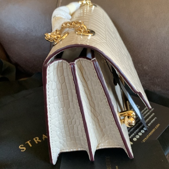 Strathberry East/West Croc-Embossed Leather Shoulder Bag - Picture 8 of 11